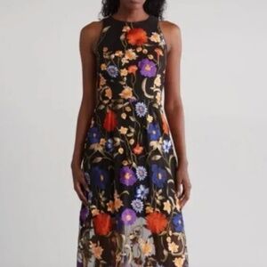 NWT Milly Hannah Fall Foliage Embroidered Dress Size 4